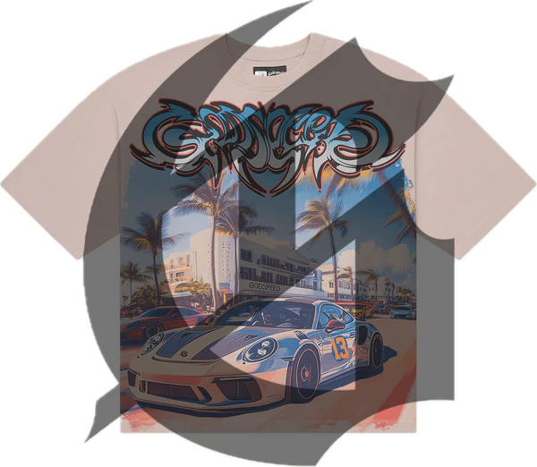 Godspeed Car Meet Miami Stone Tee