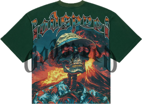 Godspeed Natural Disaster Forrest Green Tee