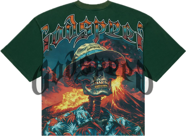 Godspeed Natural Disaster Forrest Green Tee