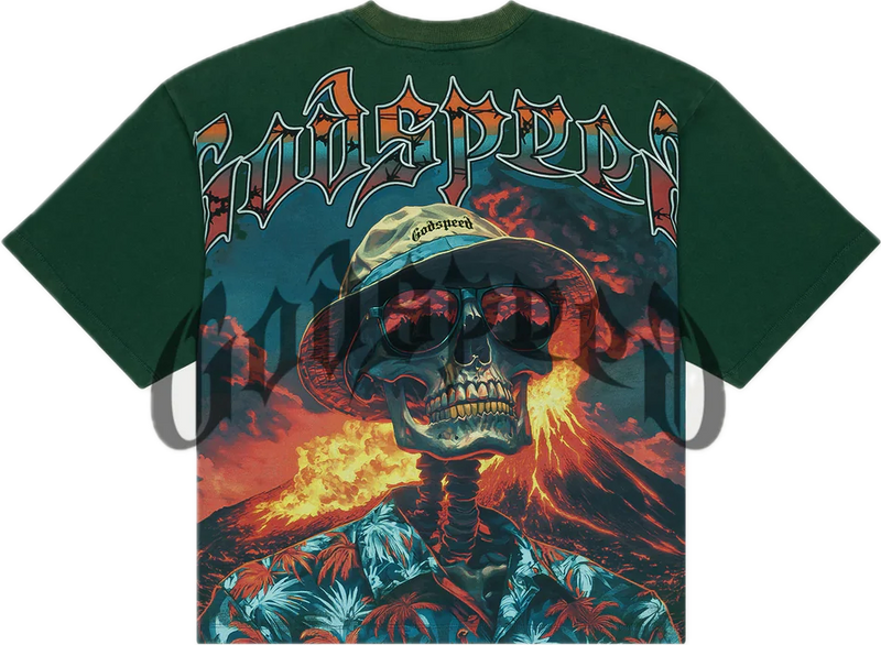 Godspeed Natural Disaster Forrest Green Tee