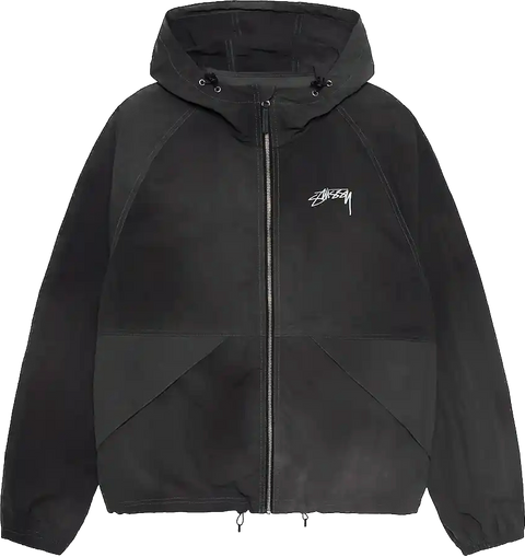 Stussy Wave Dye Beach Shell Black Jacket