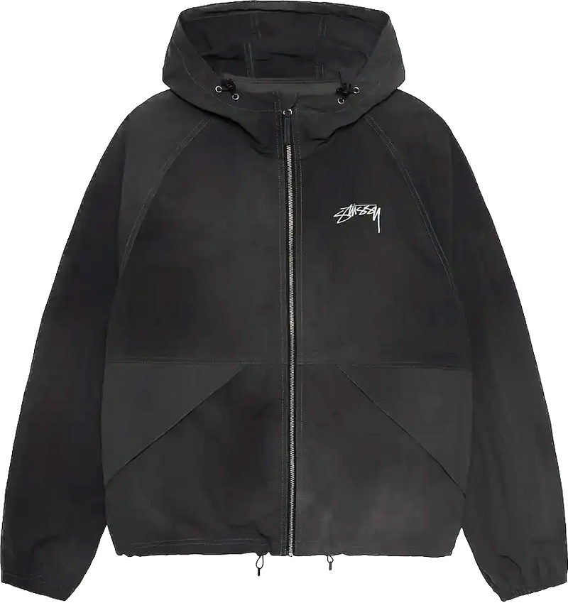 Stussy Wave Dye Beach Shell Black Jacket – Courtside Kicks Stussy Wave Dye Beach Shell Black Jacket – Courtside Kicks