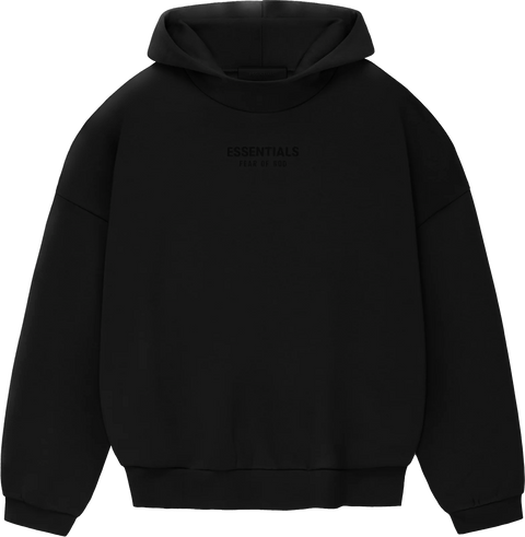 Essentials FW23 Jet Black Hoodie