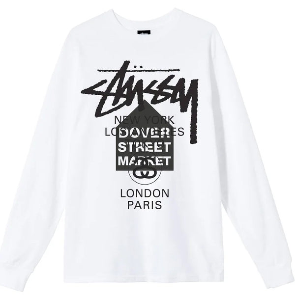 Stussy Stock DSM New York White L/S Tee