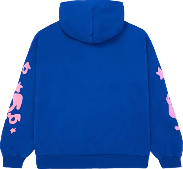 Sp5der Beluga Blue Pink Hoodie