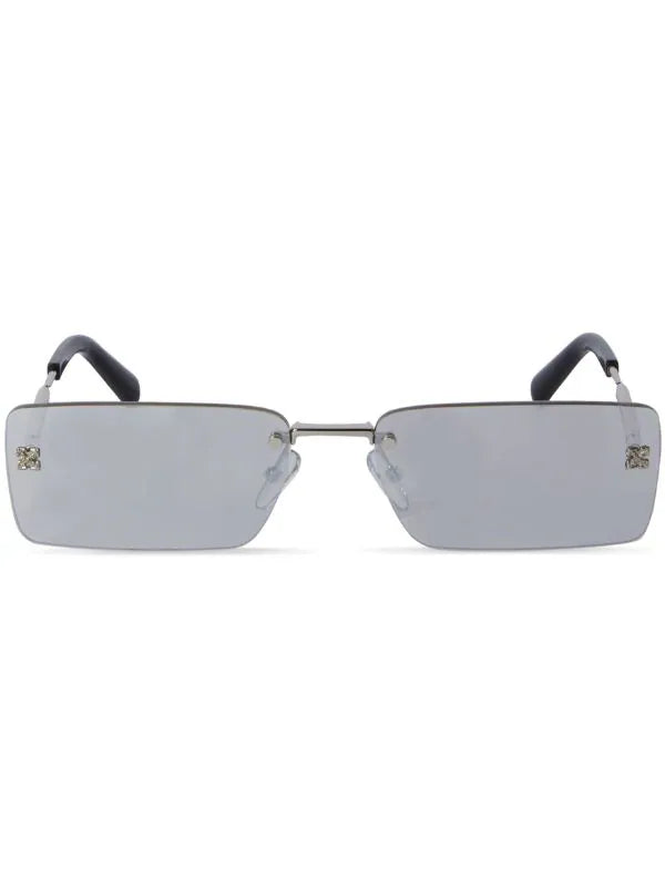 Off-White Riccione Rectangular Frame Silver Sunglasses