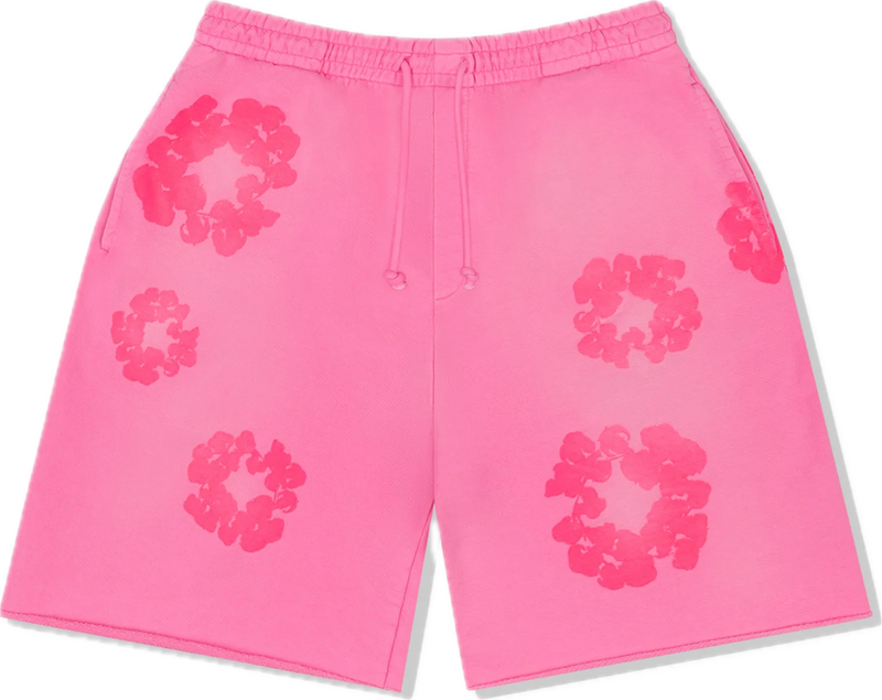 Denim Tears Cotton Wreath Mono Pink Sweatshorts