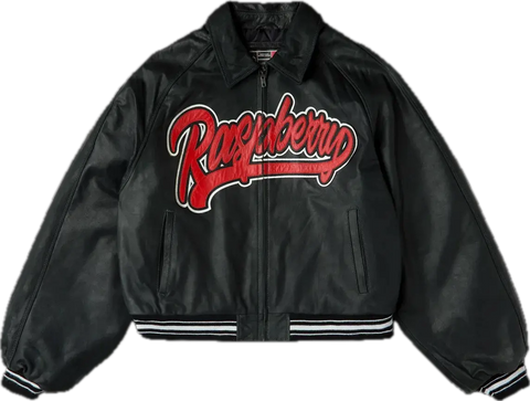 GV Gallery Raspberry Varsity Leather Jacket