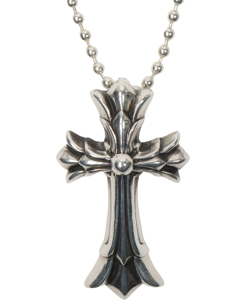 Chrome Hearts Silver Double Cross Pendant
