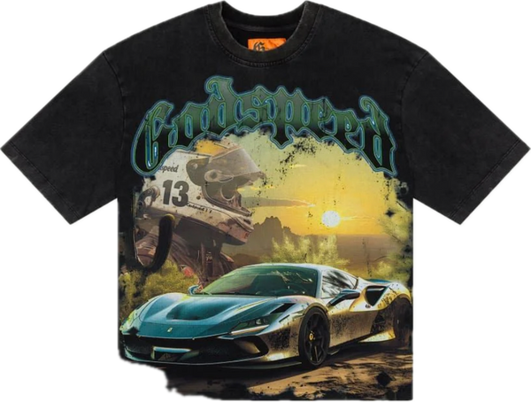 Godspeed Sunset Drift Black Tee