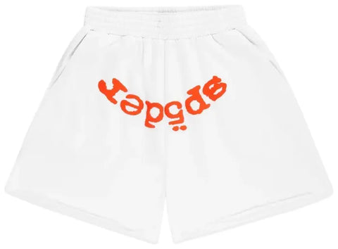 Sp5der OG Logo White/Red Shorts