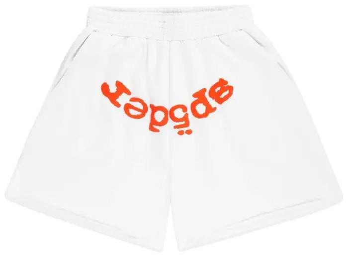Sp5der OG Logo White/Red Shorts