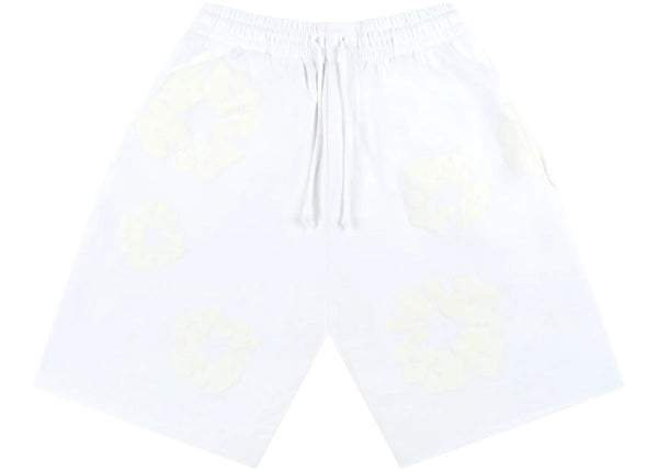 Denim Tears White Cotton Wreath Shorts