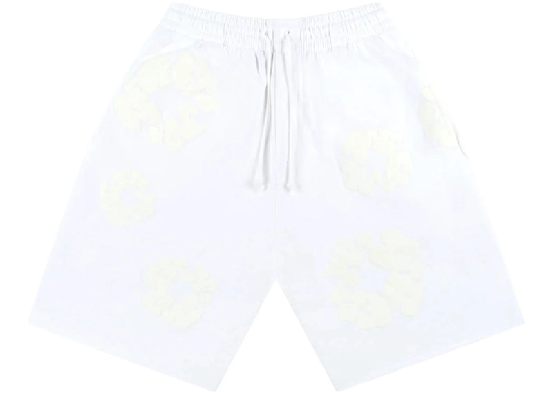 Denim Tears White Cotton Wreath Shorts