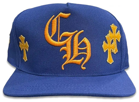 Chrome Hearts 5 Panel Cross Blue/Orange Hat