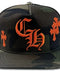 Chrome Hearts CH Camo/Orange Leather Patch Hat