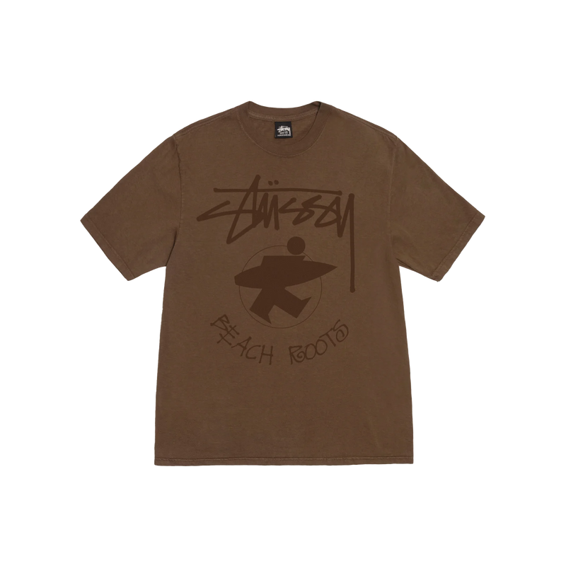 Stussy Beach Roots Brown Tee