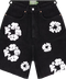 Denim Tears Cotton Wreath Black Jean Shorts