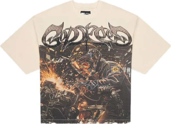 Godspeed Steel Sharpens Steel Bone Tee