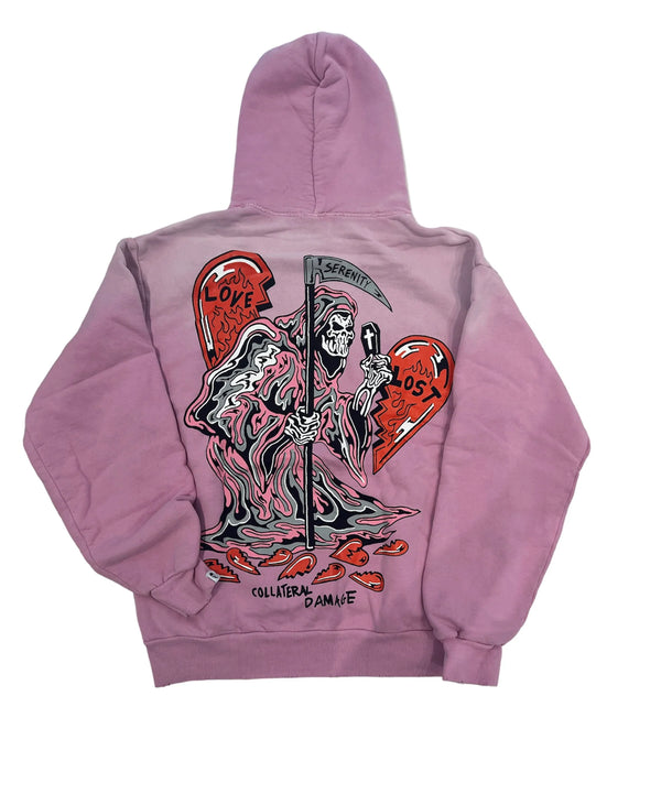 Warren Lotas Love Lost Pink Hoodie