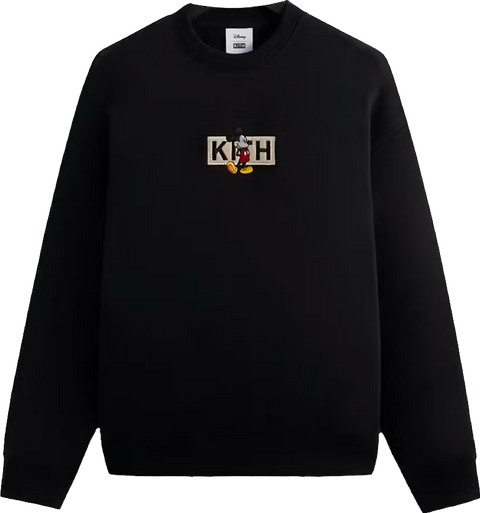 Kith Disney Mickey Box Logo Black Crewneck