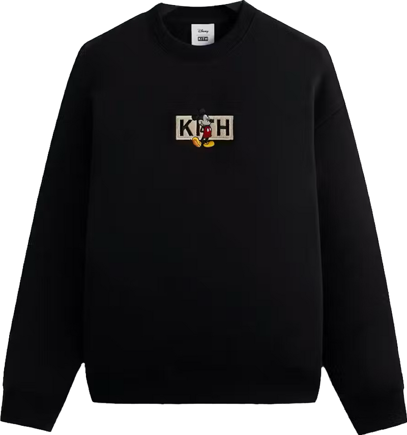 Kith Disney Mickey Box Logo Black Crewneck