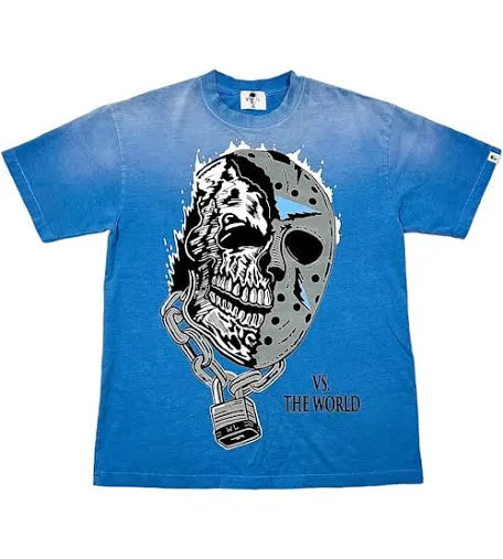 Warren Lotas Big Sports Mask Blue Tee