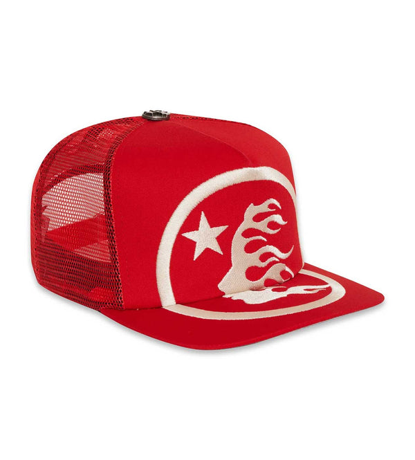 Hellstar Big Logo Red Trucker Hat