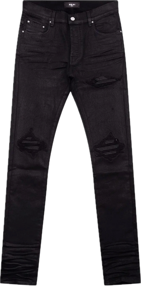 Amiri Black Coated Mx1 Black Jeans