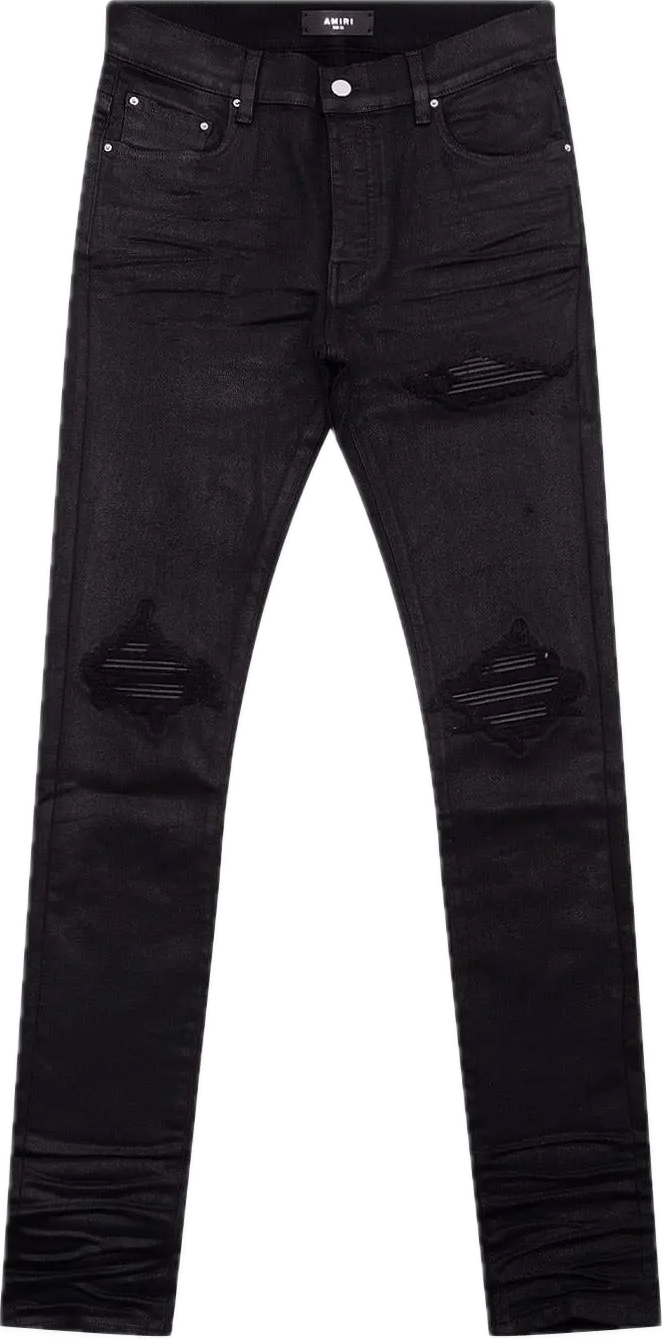 Amiri Black Coated MX1 Black Jeans