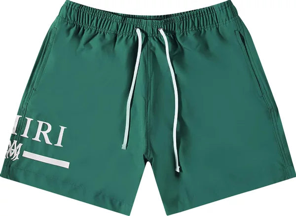 Amiri MA Bar Green Swim Trunks