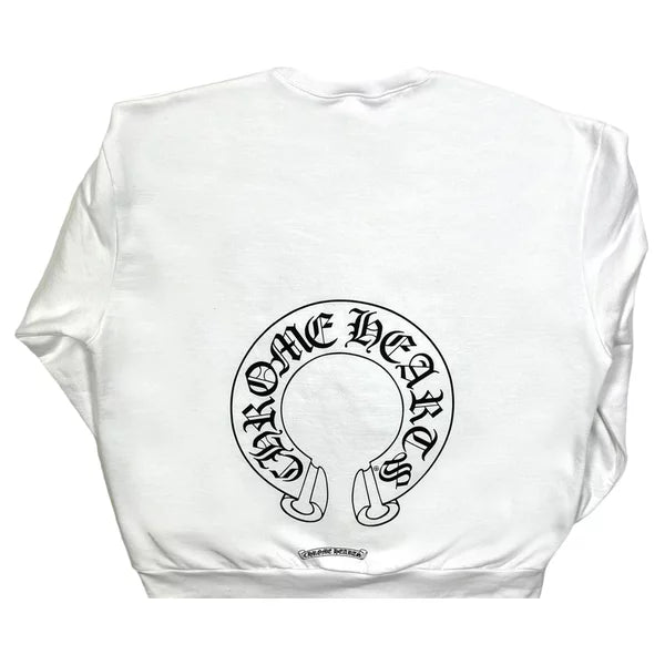 Chrome Hearts Horseshoe White Crewneck