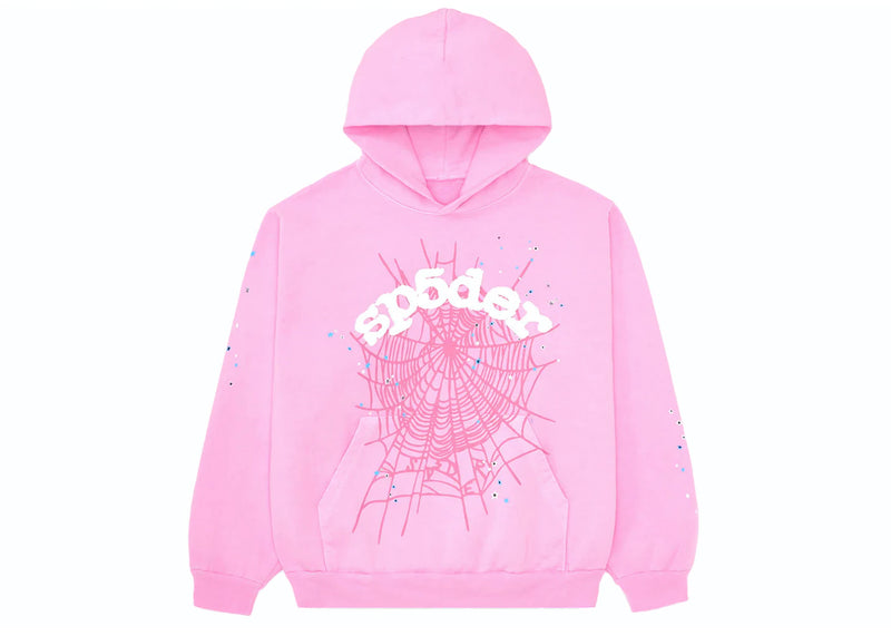 Sp5der Websuit Pink Hoodie