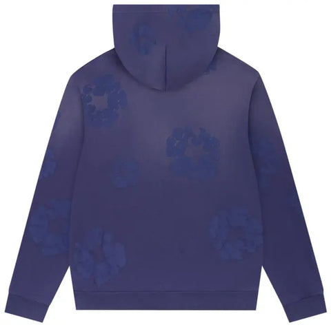 Denim Tears Cotton Wreath Mono Blue Hoodie – Courtside Kicks Denim Tears Cotton Wreath Mono Blue Hoodie – Courtside Kicks
