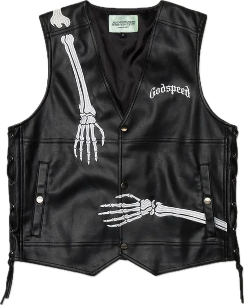 Godspeed ROD Vegan Leather Black Vest