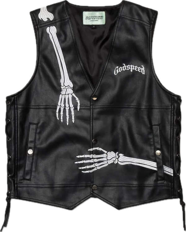 Godspeed ROD Vegan Leather Black Vest