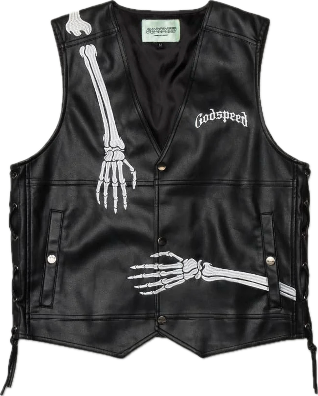 Godspeed ROD Vegan Leather Black Vest