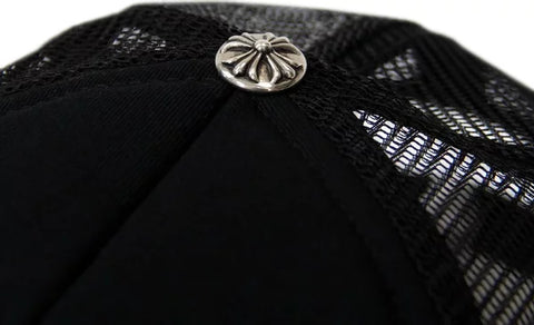 Chrome Hearts Cemetery White Leather Black Trucker