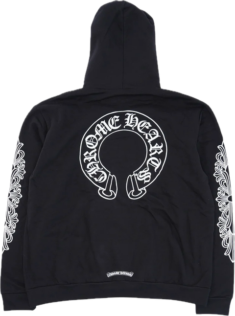Chrome Hearts Floral Horseshoe Black Hoodie