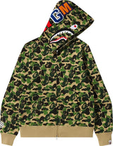 Bape Green Camo Shark Full Zip