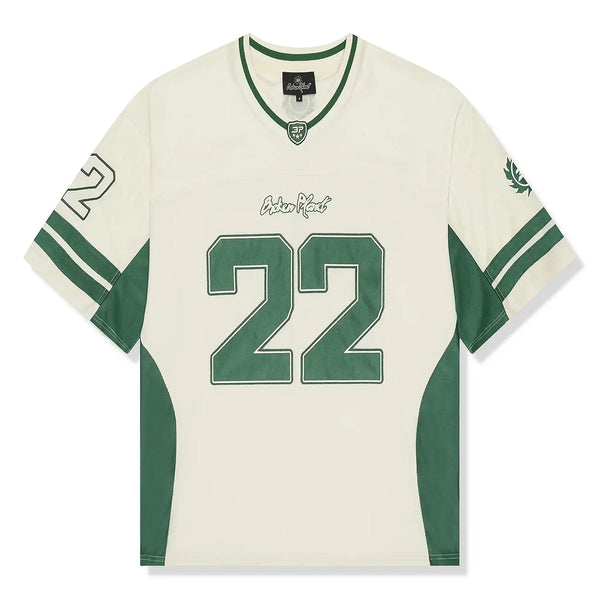 Broken Planet American Football Green/Bone Jersey