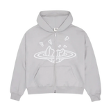 Broken Planet Grey Planet Zip Up