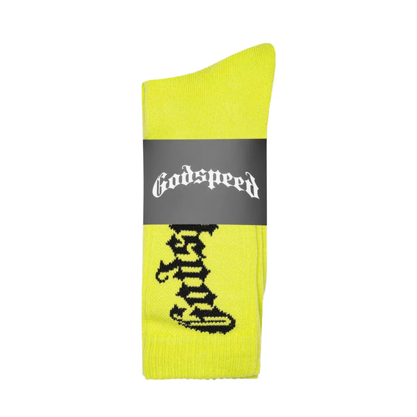 Godspeed OG Logo Neon Green Socks