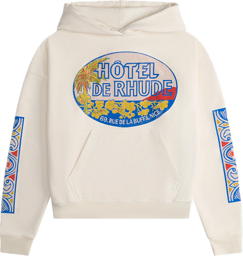 Rhude Hotel Cream Hoodie