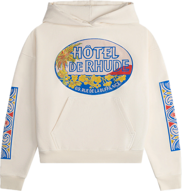 Rhude Hotel Cream Hoodie