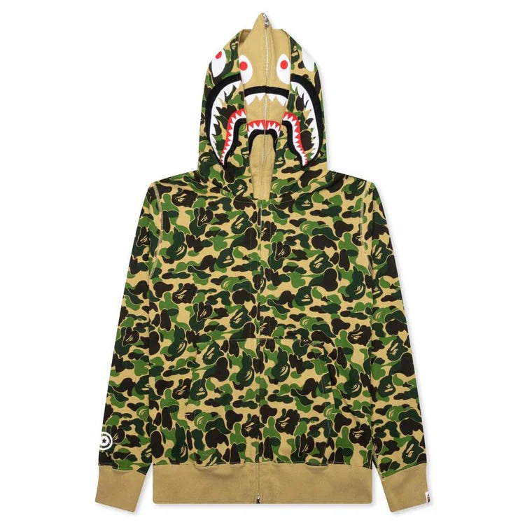 Bape Green ABC Camo Shark Full Zip