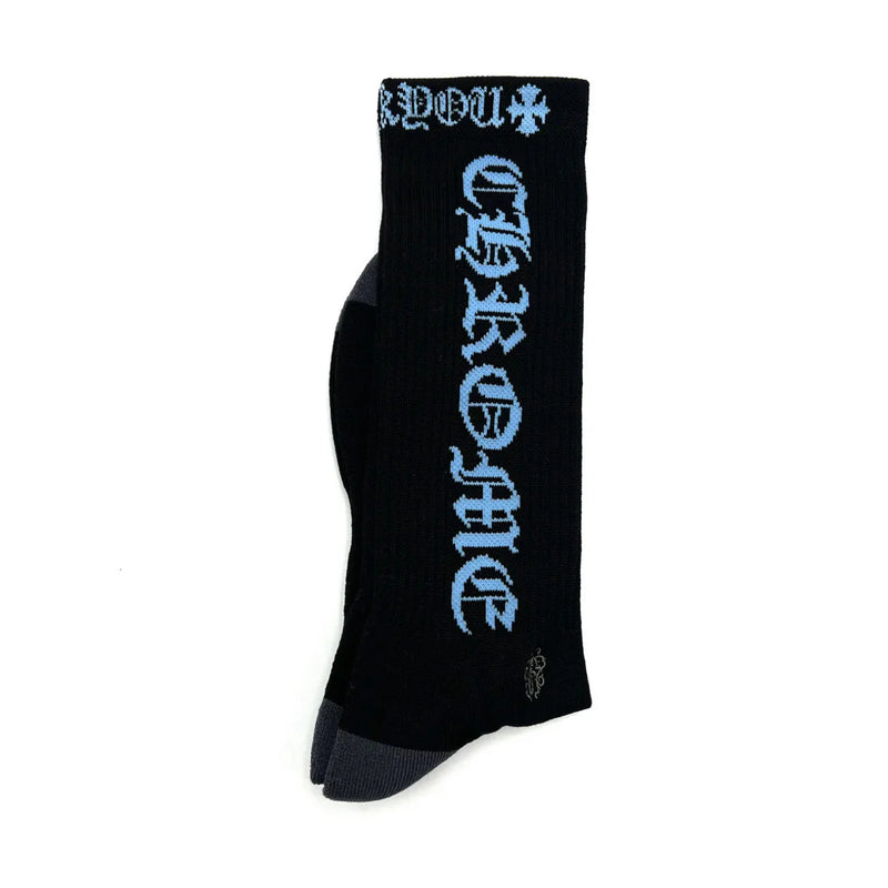 Chrome Hearts Logo Black/Blue Socks – Courtside Kicks Chrome Hearts Logo Black/Blue Socks – Courtside Kicks