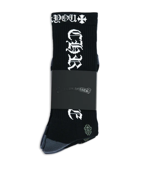 Chrome Hearts Logo Black/White Socks