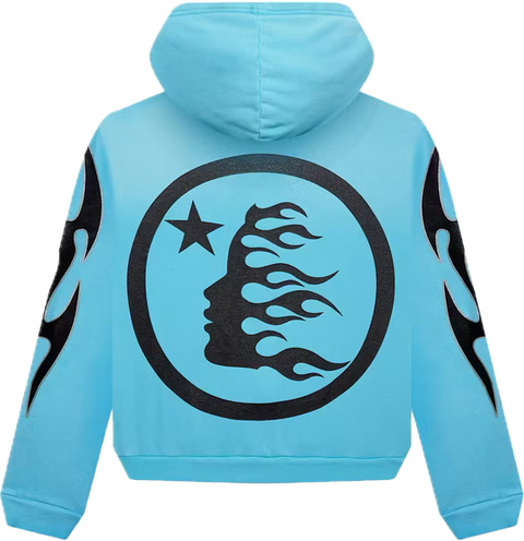 青色 フード付きパーカーhellstar Hellstar Studios Blue Zip Up Hoodie – Courtside Kicks
