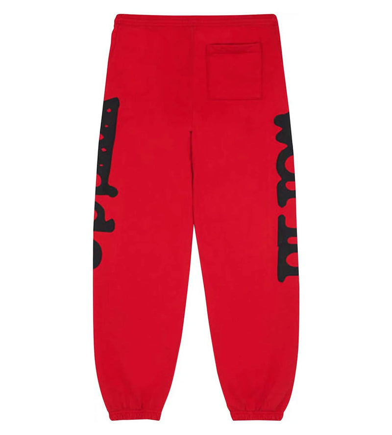 Sp5der Beluga Red/Black Sweatpants